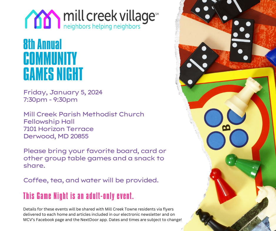 Mill Creek Village 8th Annual Community Games Night Mill Creek Village 8th Annual Community Games Night