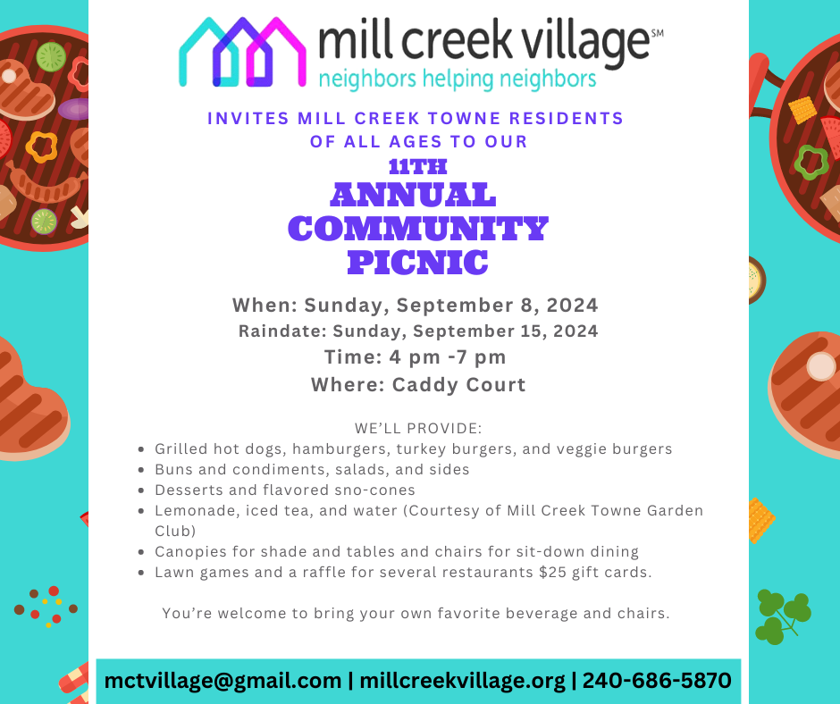 Mill Creek Village 11th annual community picnic Mill Creek Village 11th annual community picnic