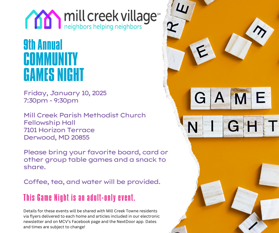 Mill Creek Village 9th Annual Community Games Night Mill Creek Village 9th Annual Community Games Night